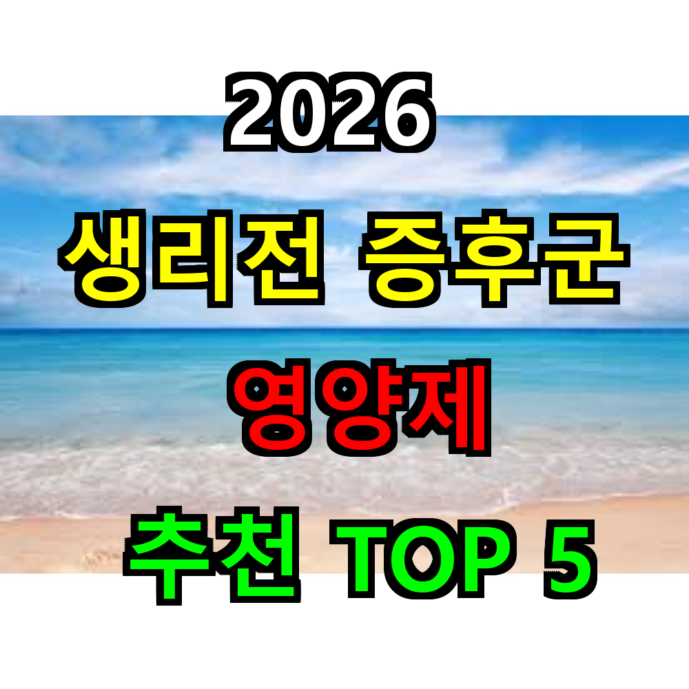 2026 생리전 증후군 영양제 추천 TOP 5