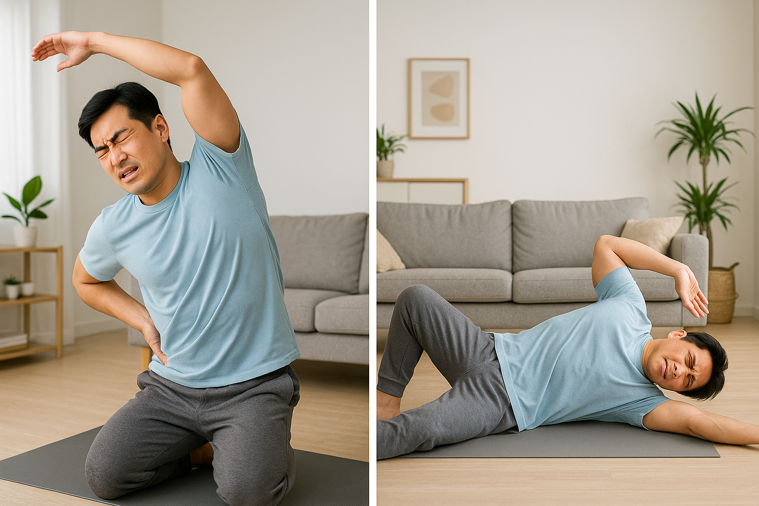 허리 삐끗했을 때 응급 스트레칭