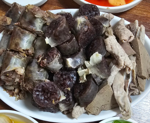 무학시장 시락순대