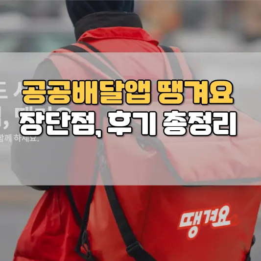 배달앱 땡겨요 장단점, 후기 총정리
