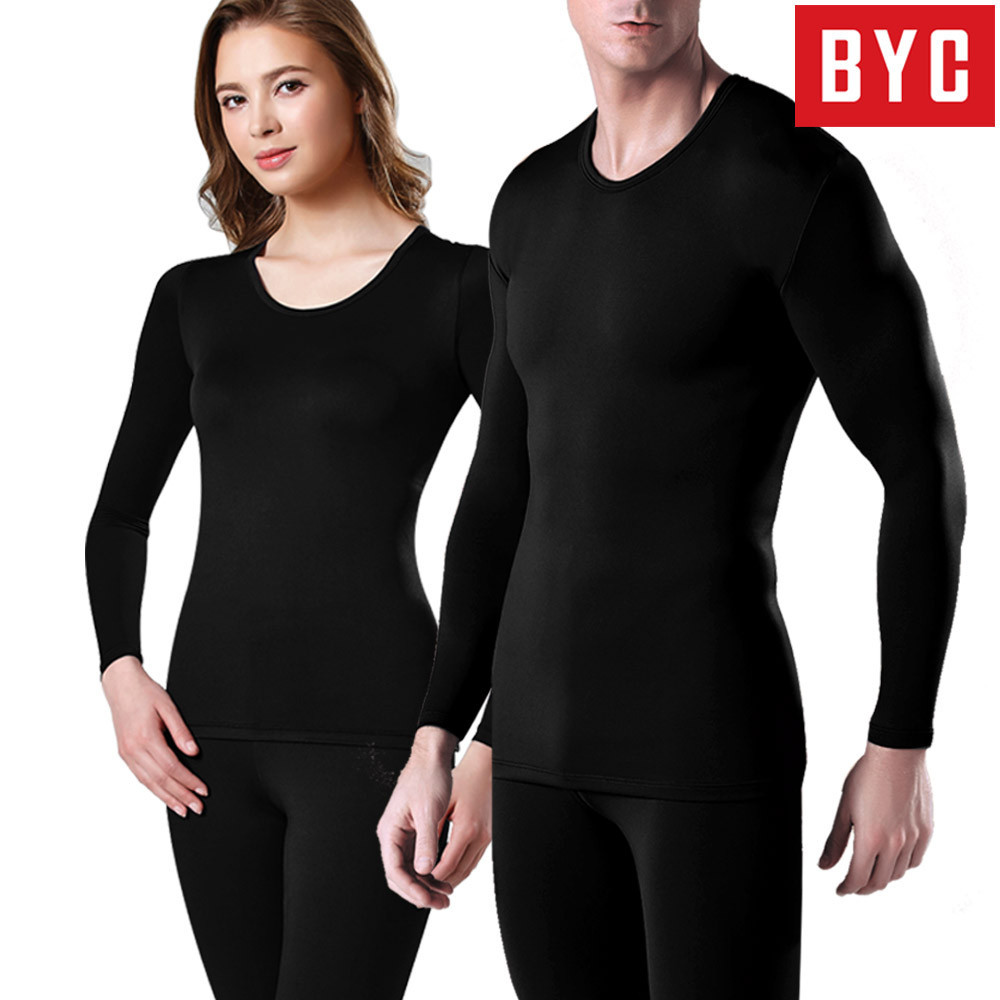 BYC 남성 내복 성인 기모 발열 내의 융 양모 보온 겨울 타이즈 상의 하의 세트