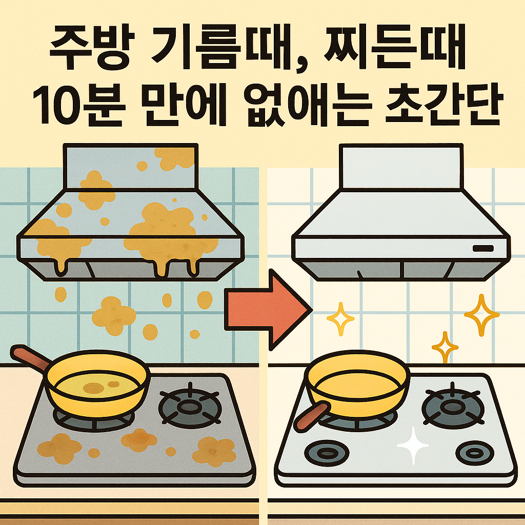주방 기름때, 찌든때 초간단 제거 방법