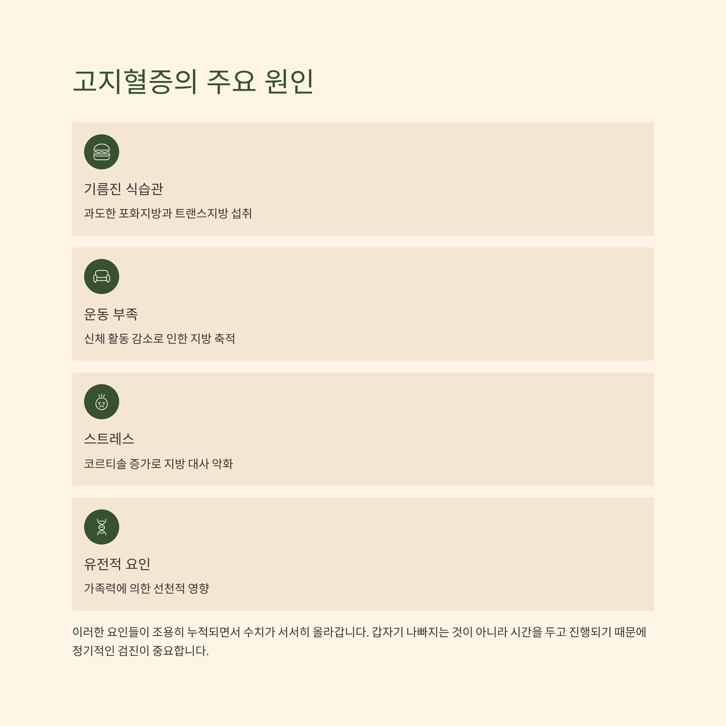 고지혈증의 주요 원인