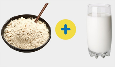 파바빈분말과 우유