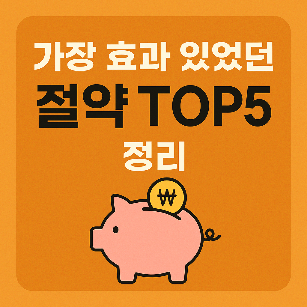 가장 효과 있었던 절약 TOP5