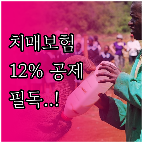 치매보험 세액공제 12퍼센트 혜택 및..