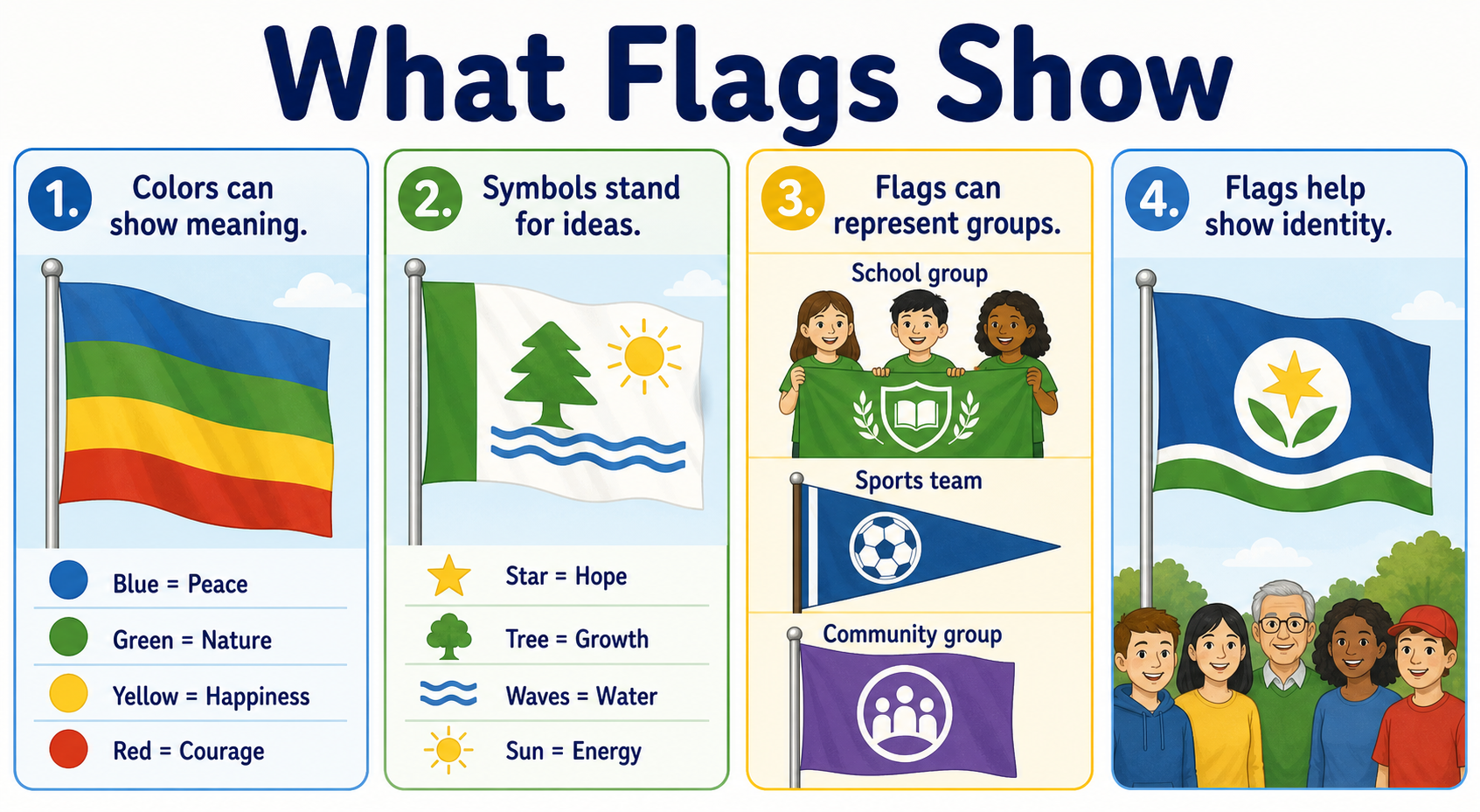 Infographic explaining what a flag is