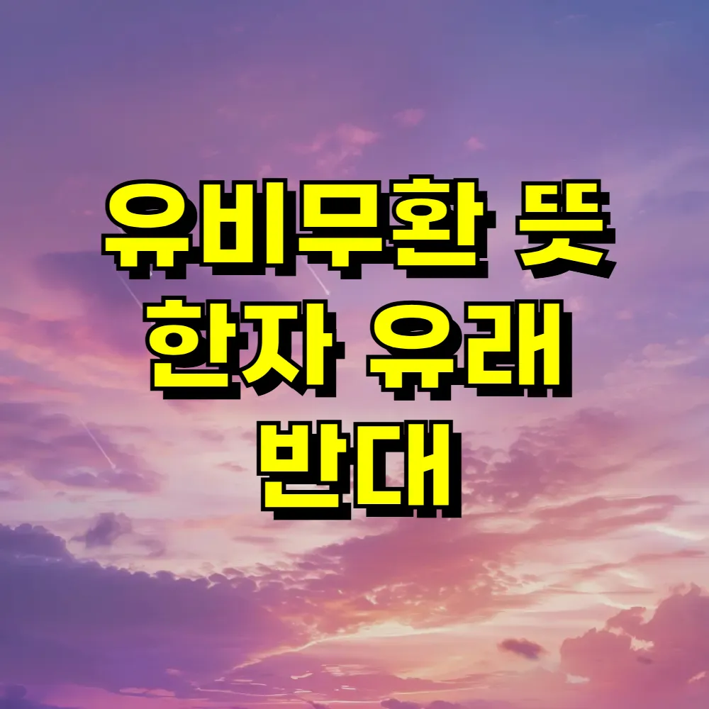 유비무환 뜻 한자 유래 반대