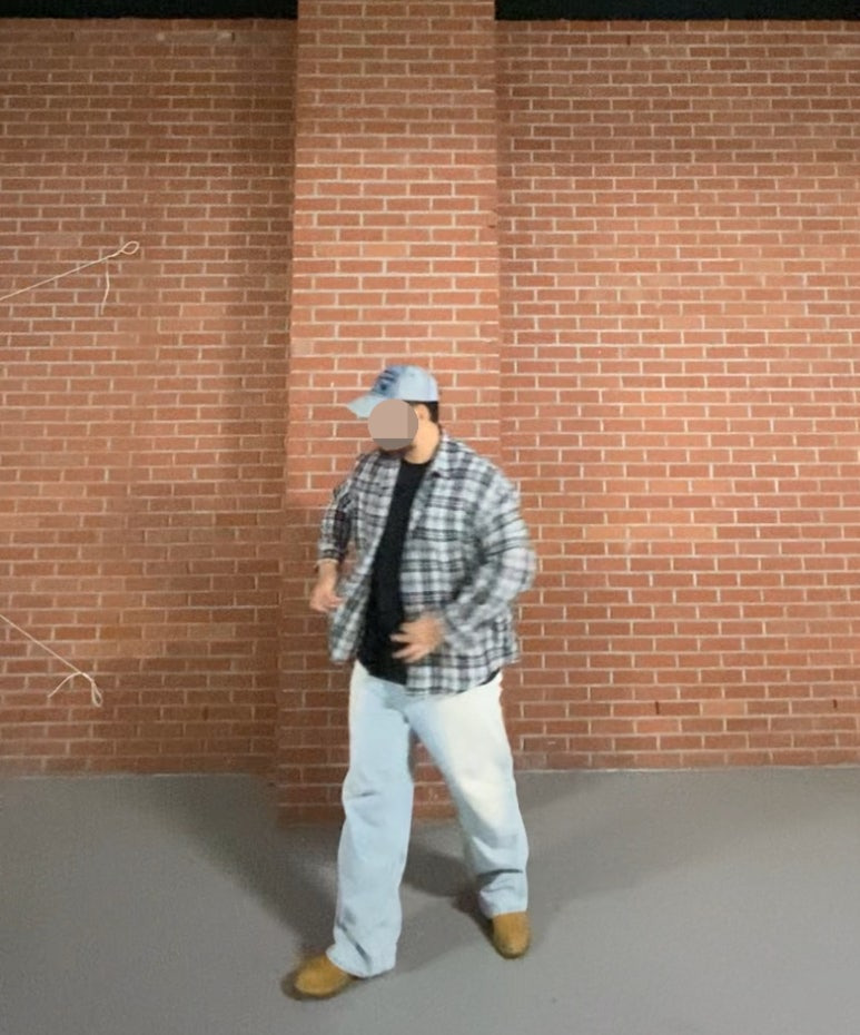 데일리룩('25. 11. 26.)엑스톤즈 빈티지 워싱 데님볼캡, 스탠다드에러 오버핏 포켓 체크 남방 셔츠, 어커버 티셔츠, 에러스익셉티드 와이드 데님팬츠, 호킨스 스웨이드 첼시부츠