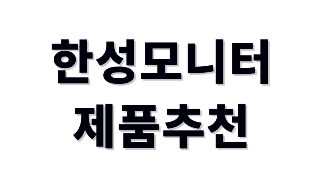 한성모니터추천
