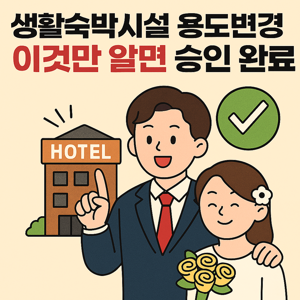 생활숙박시설 용도변경, 이것만 알면 승인 완료