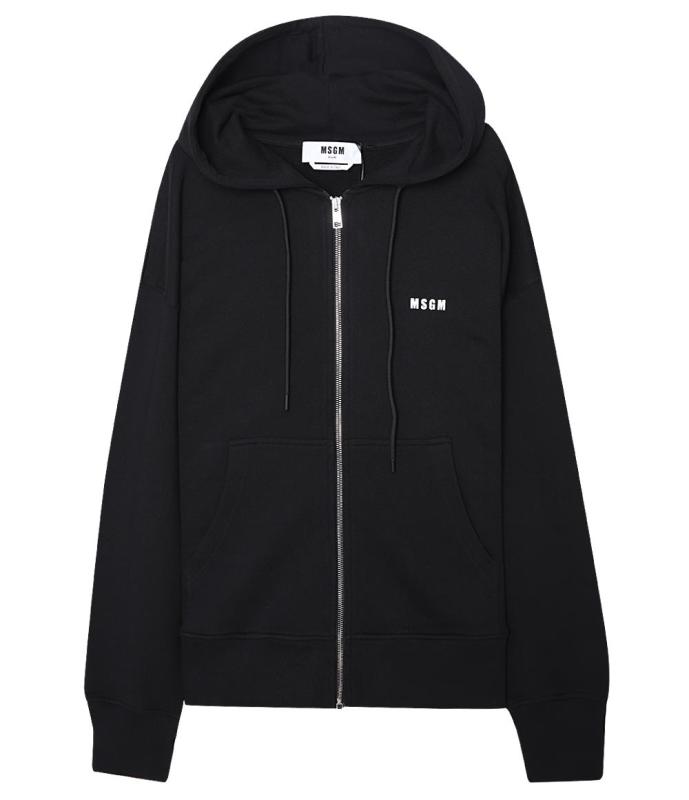 MSGM 마이크로 로고 후드 집업 99 2000MM507 200000