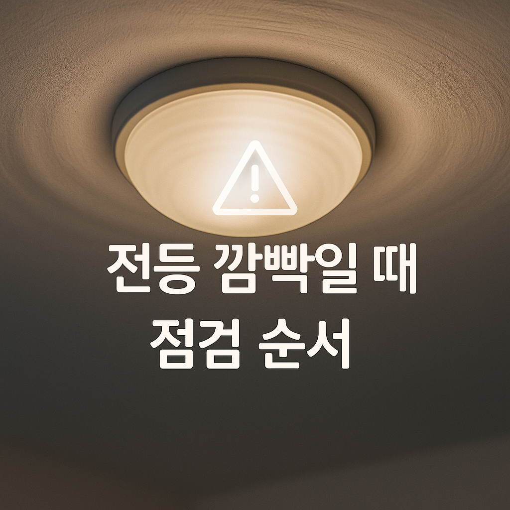 전등이 갑자기 깜빡일 때💡 바로 점검해야 할 7가지!