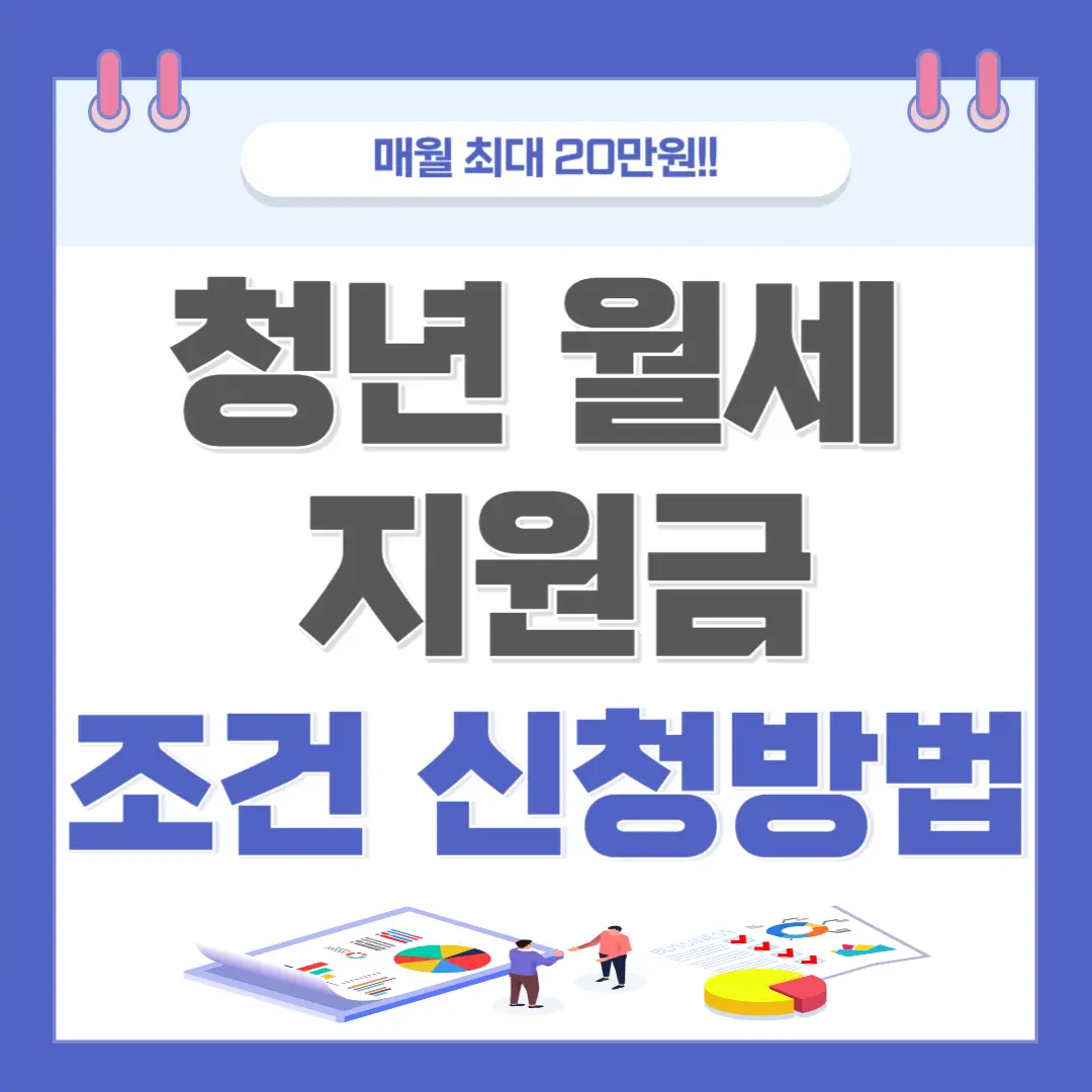 [청년 월세 지원금] 조건 신청방법