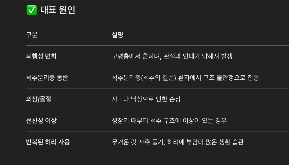 원인과 위험 요인