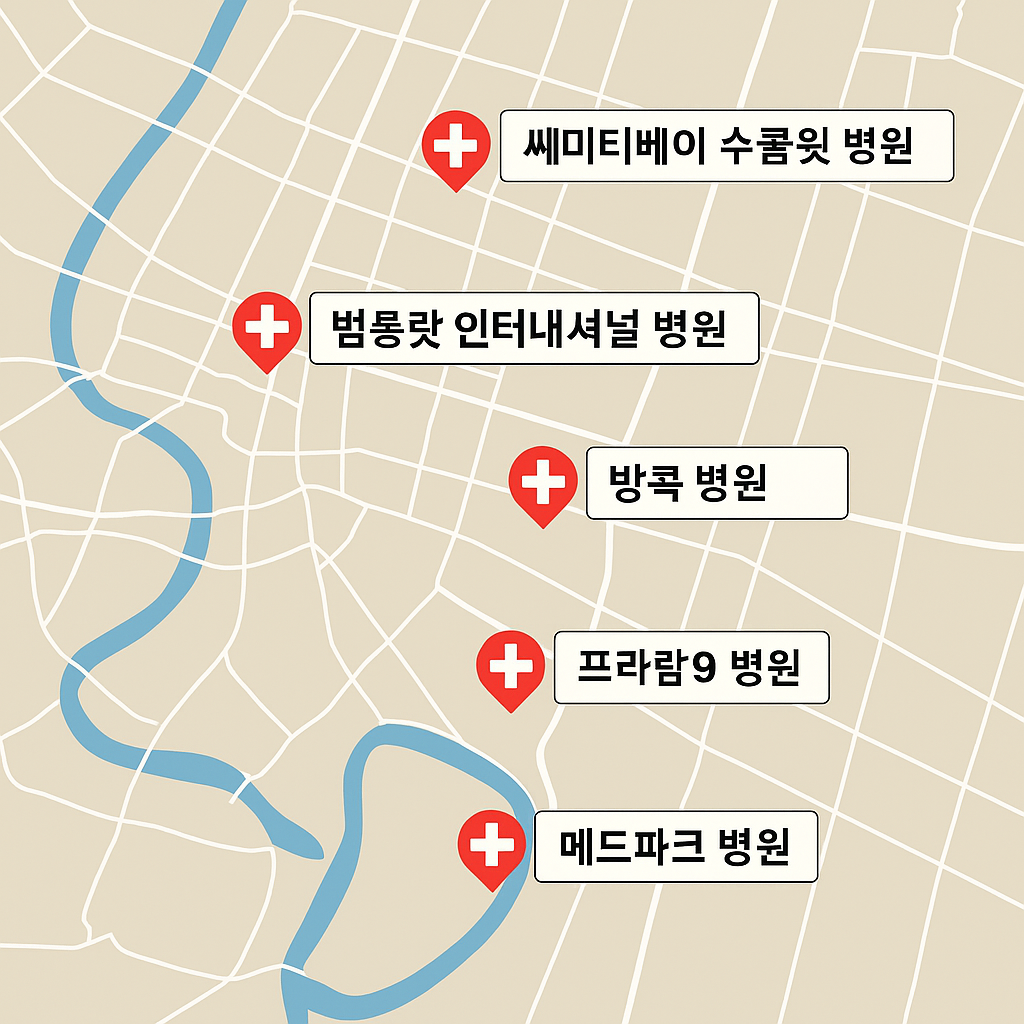 방콕 지역별 한국어 통역 가능한 병원