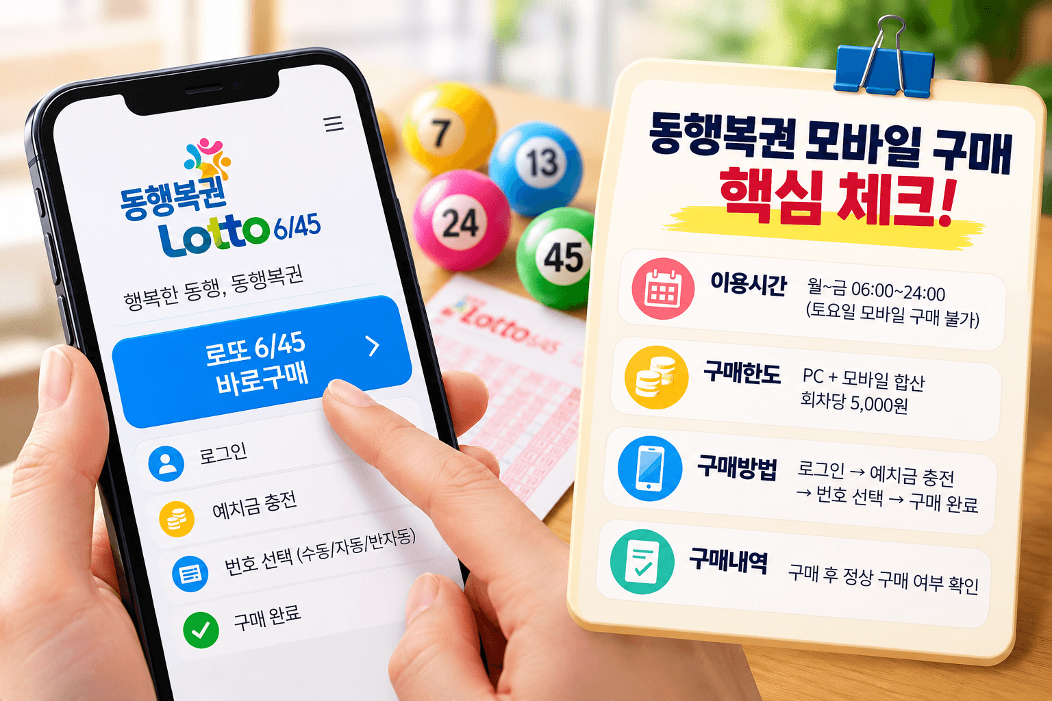 동행복권 모바일 구매방법｜토요일에도 되는 줄 알았다면 꼭 확인
