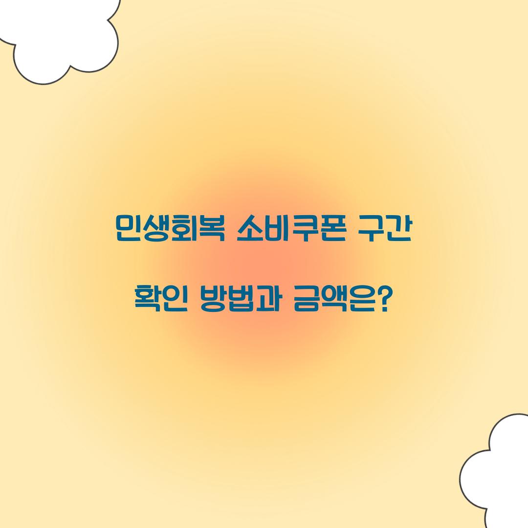 민생회복 소비쿠폰 구간