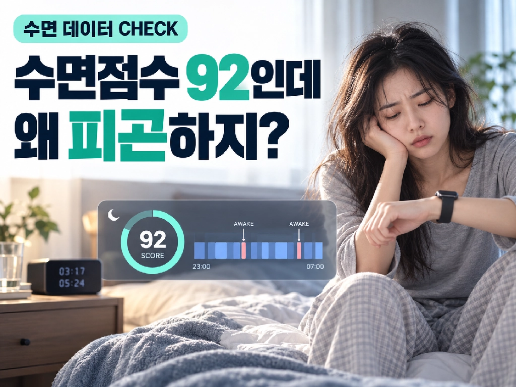 수면점수 92인데 왜 이렇게 피곤하지?