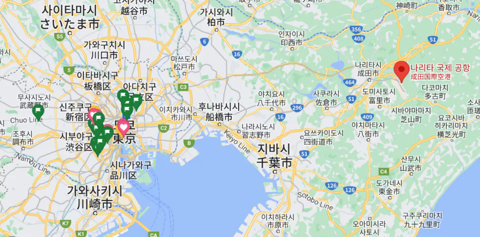 나리타공항-위치