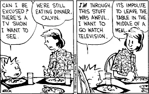 Calvin and Hobbes: meal