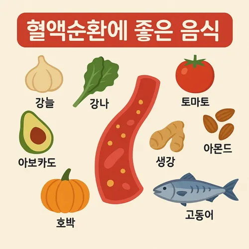 혈액순환에 좋은 음식 그림
