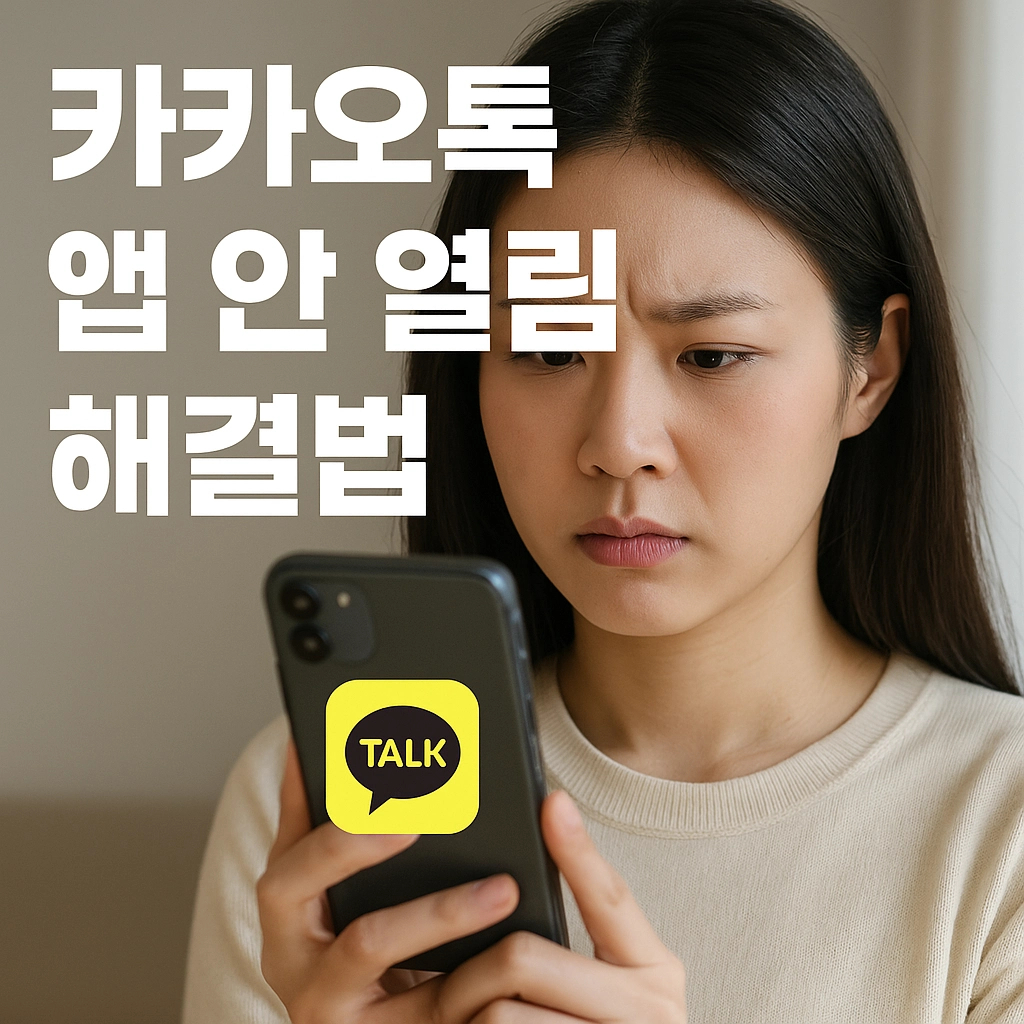 카카오톡 앱 안 열림 해결법
