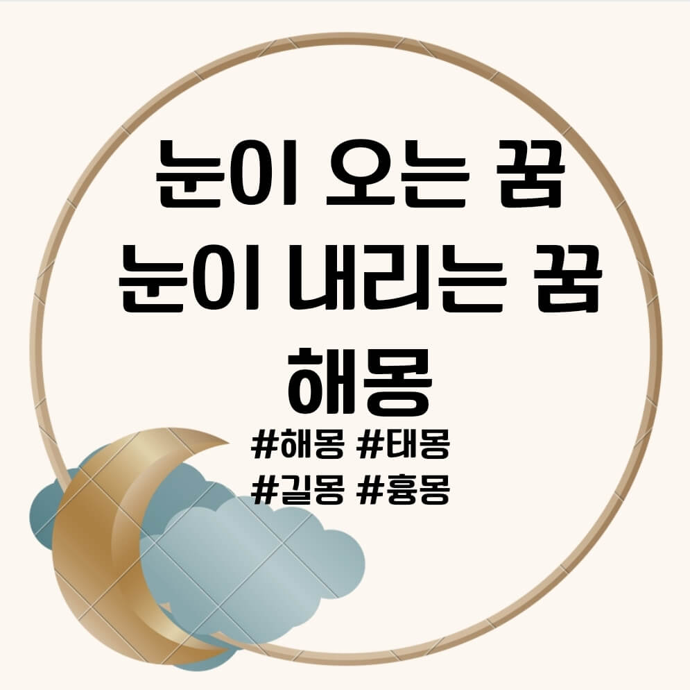 눈이 오는 꿈 문구의 포스터