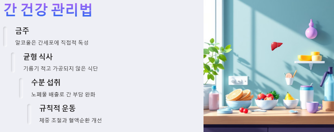 간 건강 관리법 예시