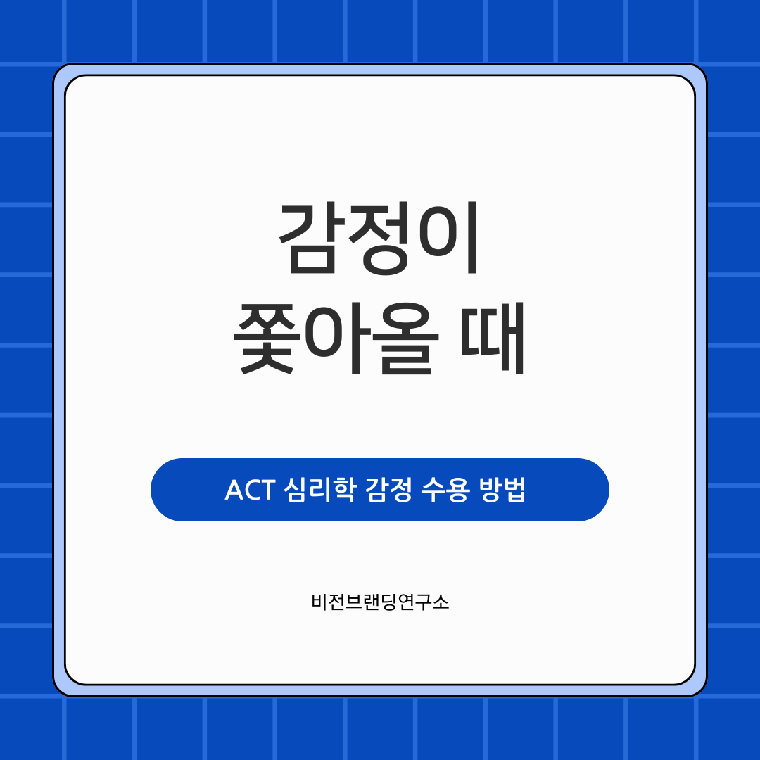 ACT 심리_진로 상담_감정