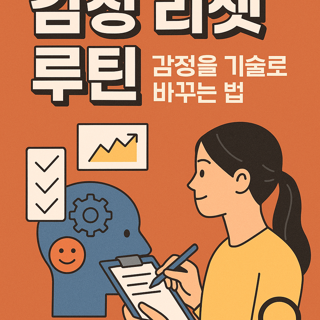 감정을 자산처럼 관리하는 루틴을 설명하는 디지털 일러스트 썸네일 이미지