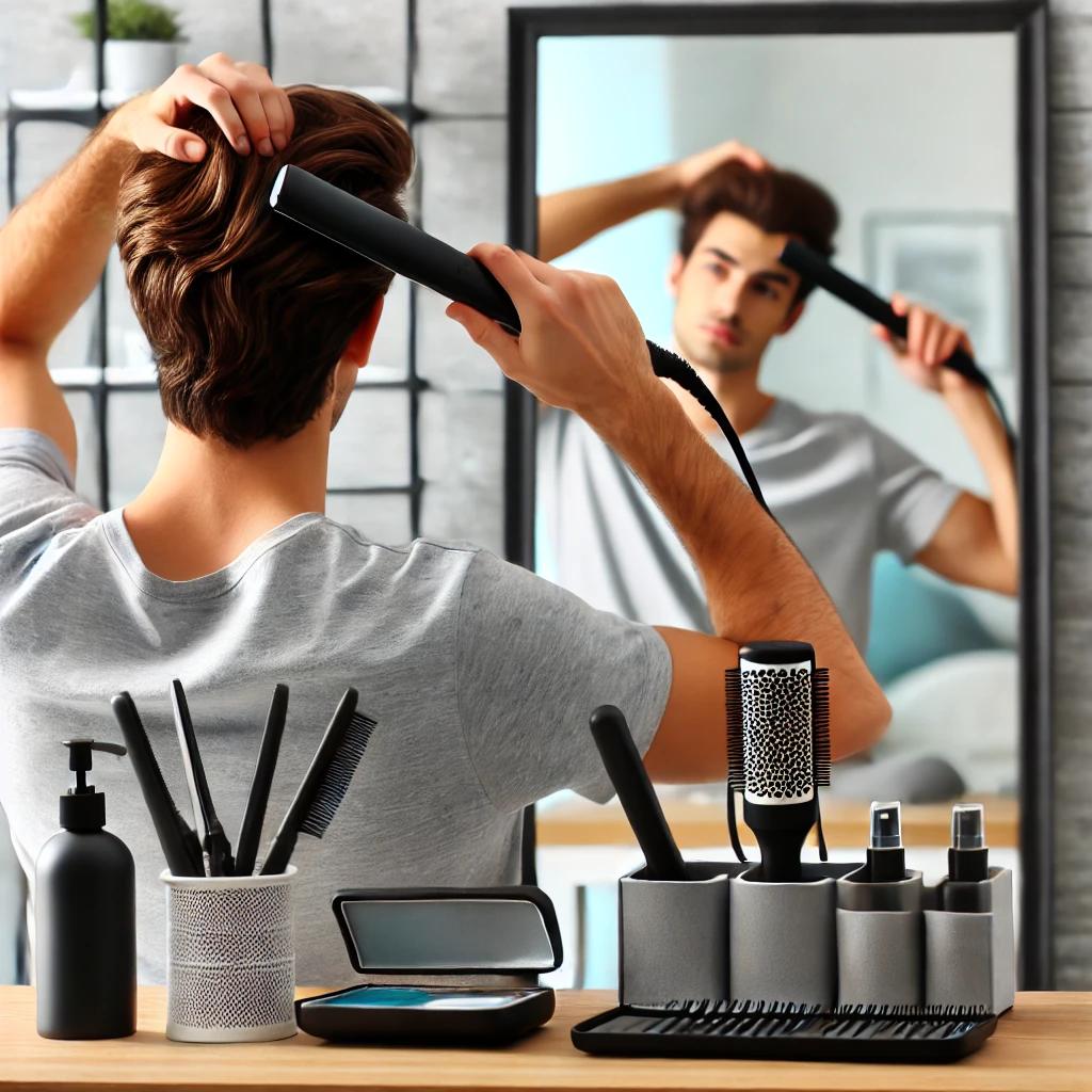 남자 머리 고데기 하는 법