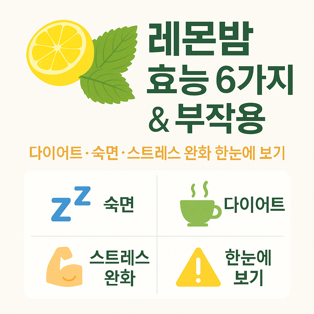레몬밤 효능과 부작용 총정리 다이어트·숙면·스트레스 효과까지