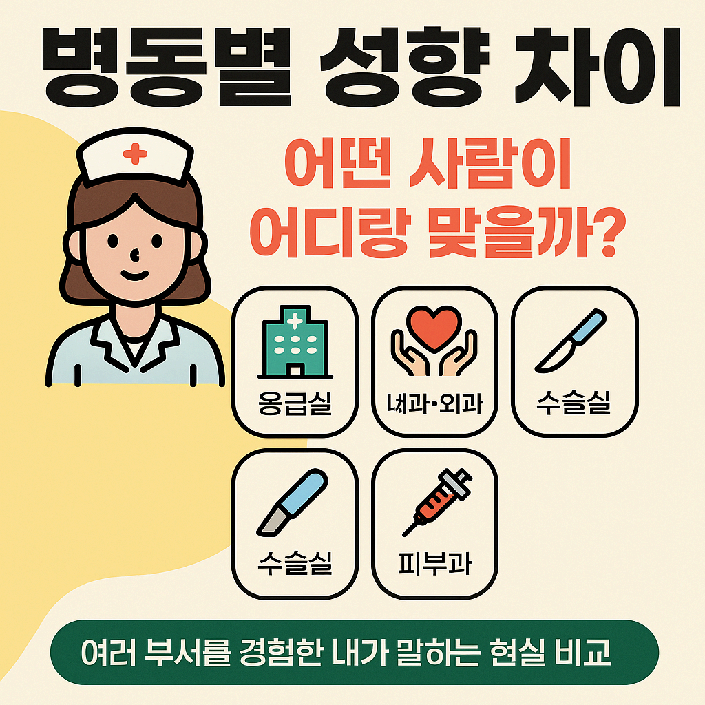 병동별 성향 & 어떤 사람이 어디랑 맞을까?