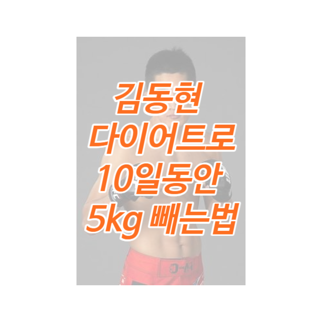 김동현 다이어트
