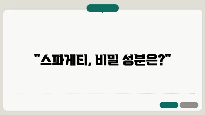 스파게티 성분