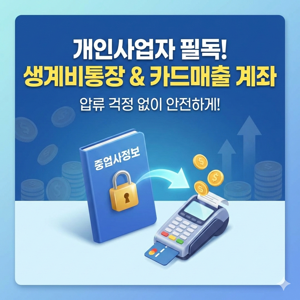 개인사업자 생계비통장 개설하고 카드 매출 대금 입금 받는 방법