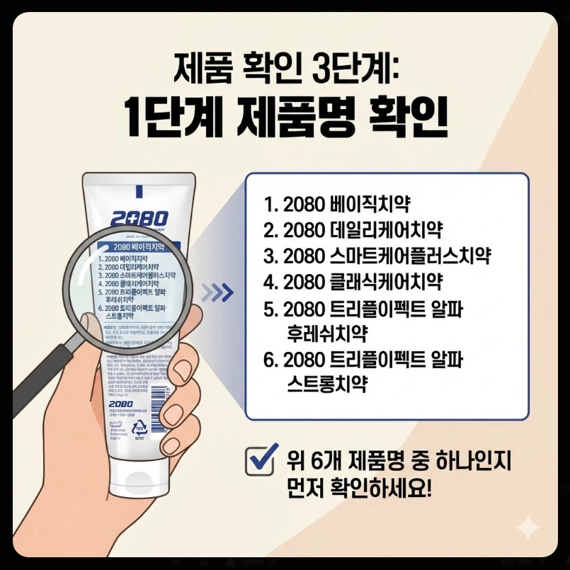 치약 리콜(2080, 회수 대상)(환불 신청 + 절차)