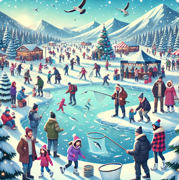 가족과 함께 즐길 수 있는 겨울 빙어축제, 빙어 낚시, 겨울 스포츠 등 모든 것을 경험할 수 있는 축제