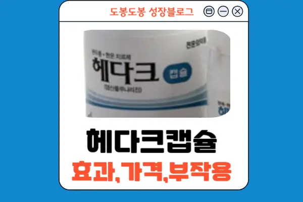 헤다크캡슐 안내 이미지