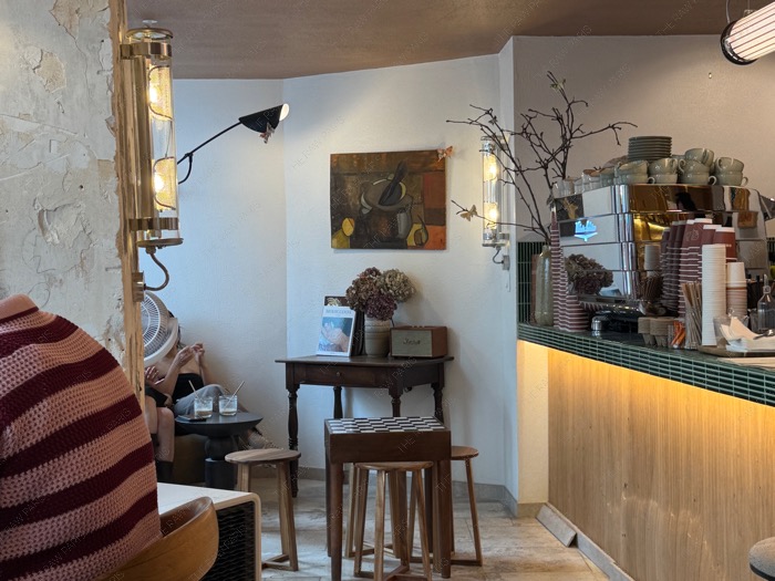 Convos cafe Paris interior chess table laptop friendly cozy spot