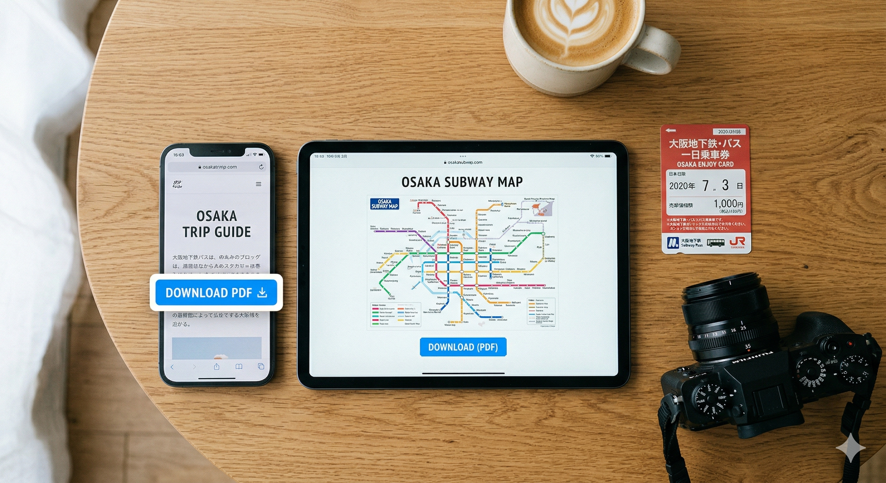 오사카 지하철 노선도 PDF 다운로드 한글 일본 여행 가이드