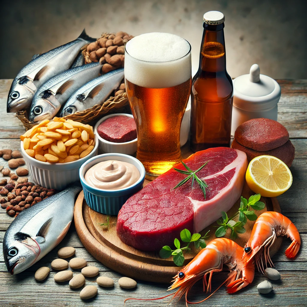 통풍에 좋은 음식 나쁜 음식