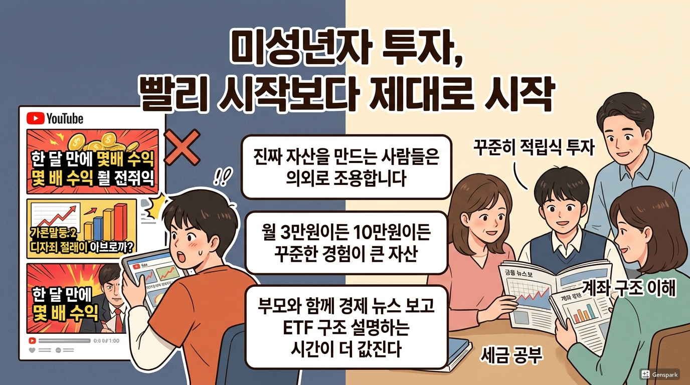미성년자 투자, 결국 핵심은 빨리 시작보다 제대로 시작입니다