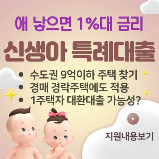 신생아특례 대출 운영