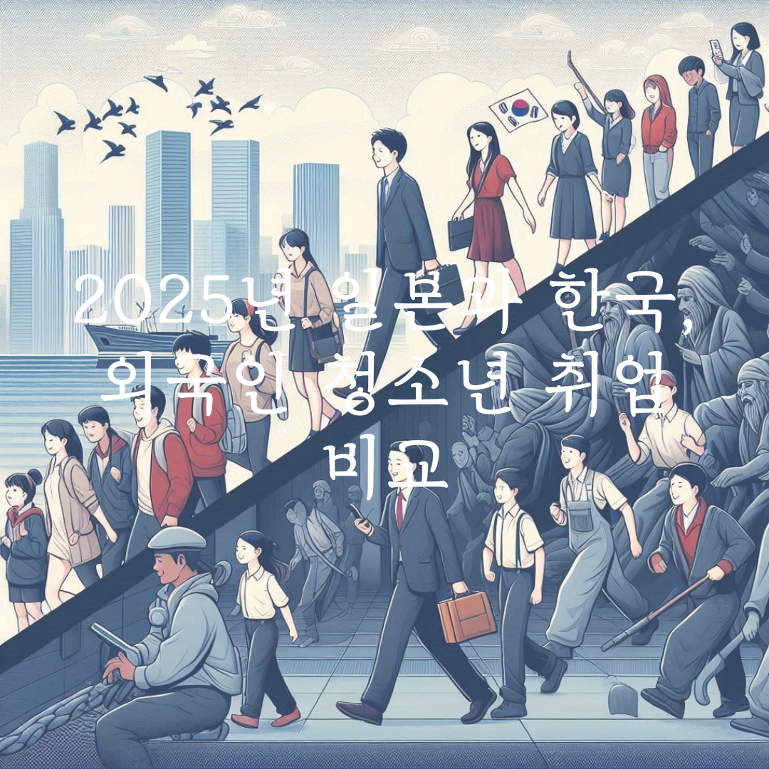 2025년 일본과 한국, 외국인 청소년 취업 비교 관련 사진