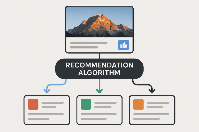 사실 기반 콘텐츠가 우선 노출된 추천 알고리즘 화면