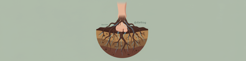 어싱, 스본스도, 맨발걷기 등을 상징화한 이미지