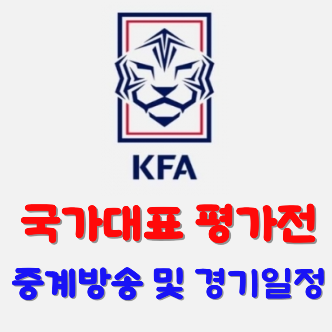 축구 국가대표 평가전 중계방송 및 경기일정