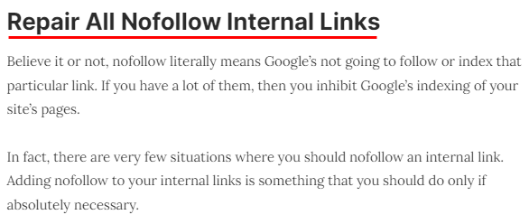 Nofollow 내부 링크 확인 이미지